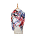 Imitation cashmere pashmina scarf double - side multicolor winter plaid blanket scarf